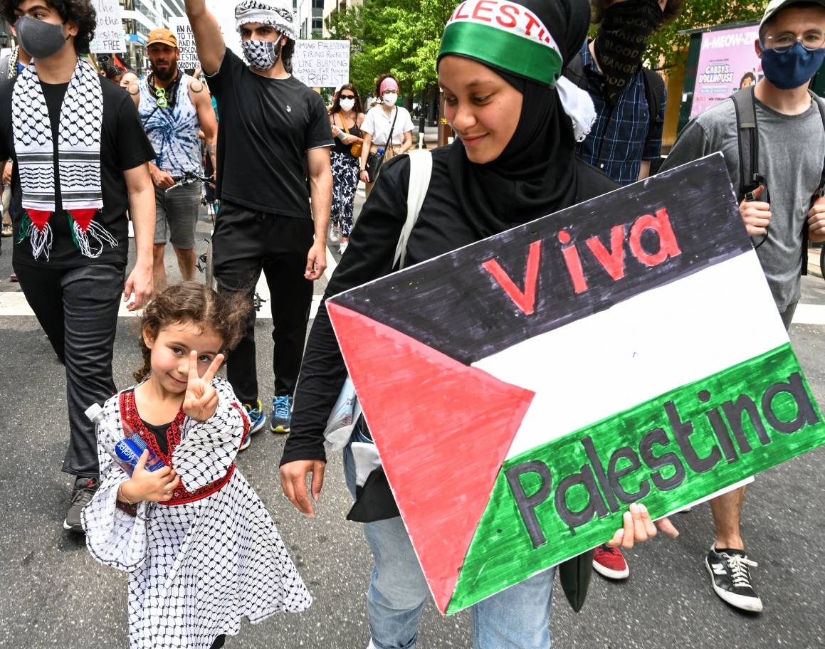 Demonstrasjon i USA for palestinernes rettigheter i 2021. Foto: Joe Piette/Flickr.